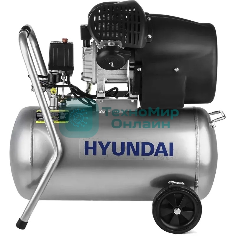 Компрессор поршневой Hyundai HYC 40250LMS масляный 400л/мин 50л 2200Вт серебристый/черный