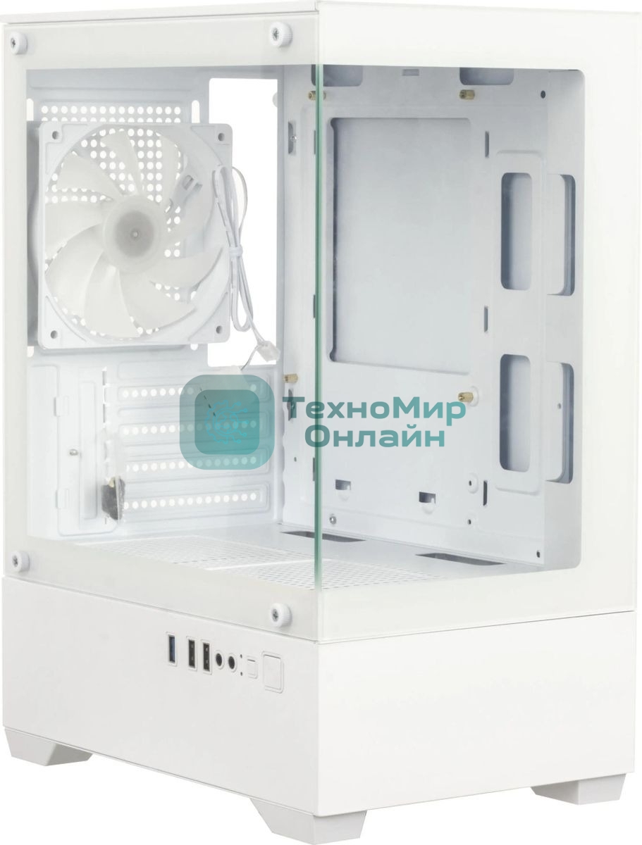 Компьютерный корпус Accord ACC-ZCU2W белый без БП mATX 1x120мм 1xUSB 3.0 1xUSB3.1 audio