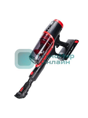 Пылесос вертикальный EVOLUTION Smart Clean VCF2212M черный/красный, питание от аккумулятора, 380 Вт, уборка сухая, пылесборник 0.4 л