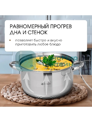 Набор посуды Zeidan Z-50632 6 предм.: кастрюля с/кр 2,0 л (16 см), кастрюля с/кр 3,0 л (18 см), кастрюля с/кр 4,0 л (20 см), нержавеющая сталь, комбинированная полировка снаружи, зеркальная полировка внутри, шкала литража, крышки - стекло, 5-ти СТЕПОВОЕ КАПСУЛИРОВАННОЕ