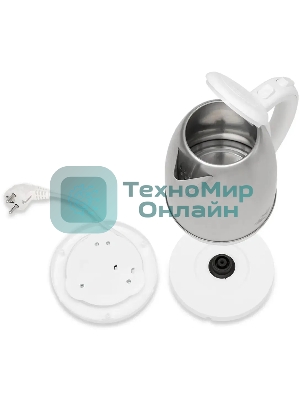 Чайник электрический Великие реки Амур-1 белый, 1.8 л, нержавейка