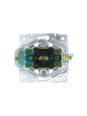 Розетка 2-м LEZARD СП OSEN с заземл. ПБТ, круглая, механизм, черный бархат 744-4200-127B