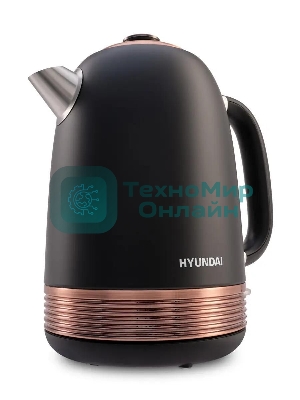 Чайник электрический Hyundai HYK-S4501 1.7л. 2200Вт черный/бронзовый (корпус: нержавеющая сталь/пластик)