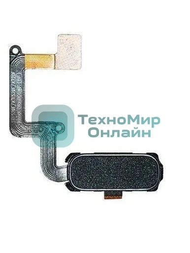 Кнопка HOME в сборе с механизмом и шлейфом для Samsung A320, черная