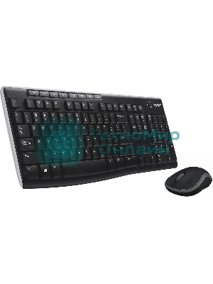Комплект клавиатура+мышь Logitech MK270 беспроводной, USB, 1000 DPI, чёрный (неоригинальная гравировка)