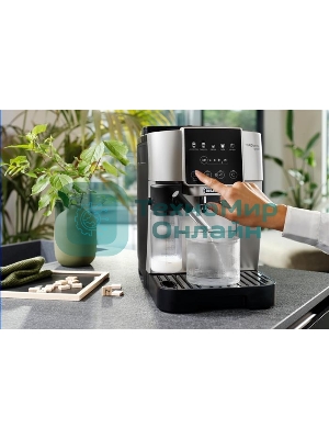 Кофемашина автоматическая DeLonghi ECAM220.80.SB серебристый, исп. кофе - молотый/зерновой, 1.8 л, 1450 Вт, 15 Бар.