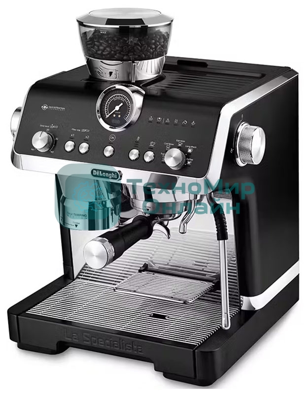 Кофеварка рожковая DELONGHI EC9555 ВК черный, исп. кофе - молотый/зерновой, 2 л, 1550 Вт, 19 Бар