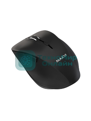 Мышь беспроводная Maxvi MWS-02 черный, 6 кнопок, 1600 dpi