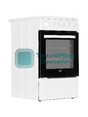 Плита электрическая Beko FFSS57000W белый, конфорок 4 электрических, духовка 60 л, 50 см x 85 см x 60 см