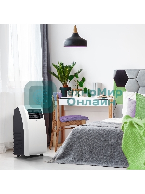 Кондиционер мобильный Ballu Aura BPAC-07 CP/N1_24Y 7000 BTU, 18 м², 47 дБ, охлаждение, осушение, белый