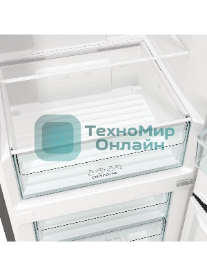 Холодильник Gorenje NRKE62XL серебристый металлик двухкамерный 203/99л морозилка снизу, No Frost