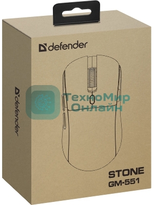 Мышь беспроводная/проводная Defender Stone GM-551 белый, 7200 dpi, радиоканал, Bluetooth, USB, кнопки - 7