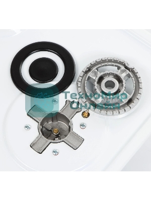 Газовая варочная панель Maunfeld EGHE.43.33CW/G, 3 конфорки, эмалированная сталь, белый