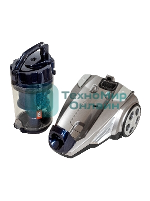 Пылесос JVC JH-VC423 синий/серый, 420/2400 Вт, уборка сухая, пылесборник контейнер, 3 л.