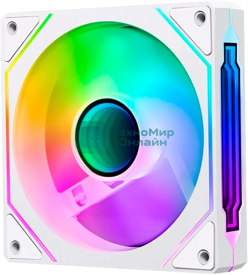 Вентилятор для корпуса Bloody CF-12 LCD ARGb 120х120x25 белый 4-pin 32дБ (упак.:1шт) (CF-12-ARGb120-WH) Ret