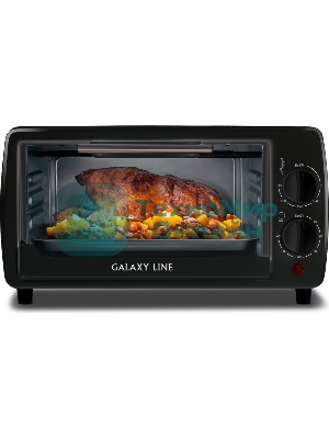Мини-печь Galaxy Line GL 2625, черный, 8 л, 1000 Вт, таймер на 60 минут, индикатор работы, автоотключение