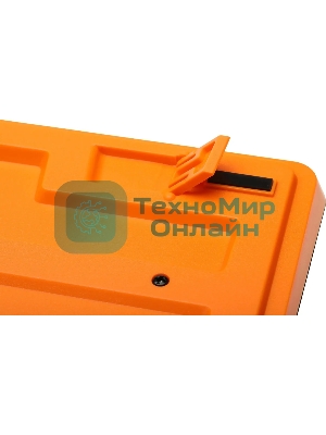 Клавиатура проводная A4Tech Fstyler FKS10, USB, черный/оранжевый