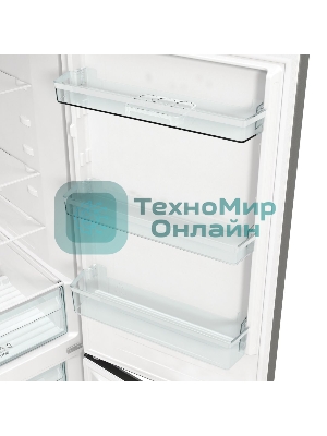 Холодильник Gorenje NRKE62XL серебристый металлик двухкамерный 203/99л морозилка снизу, No Frost