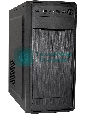 Компьютерный корпус Miditower ExeGate XP-332-UNS450 (ATX, БП UNS450 с вент. 12см, 2хUSB, аудио, черный)
