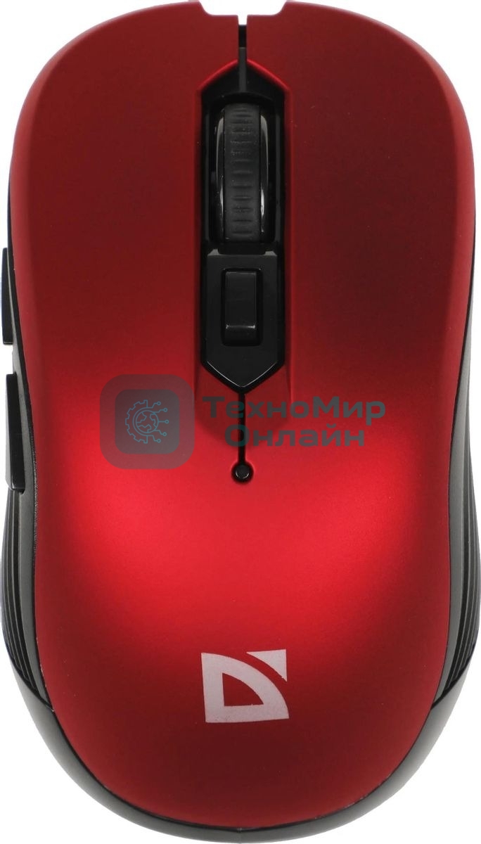 Мышь беспроводная Defender Gassa MM-105 красный, 1600 dpi, радиоканал, USB, кнопки - 6