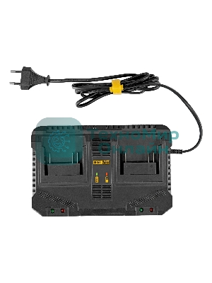 Устройство зарядное для аккумуляторов двухпортовое Denzel BCH-20-4.0x2, Li-Ion, 20 В, 4.0 А