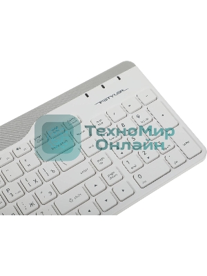 Комплект клавиатура+мышь A4Tech FStyler FB2535C беспроводной, USB + Bluetooth, 2000 DPI, белый