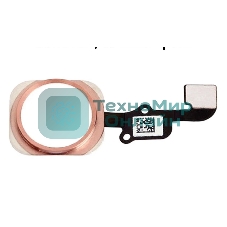 Кнопка HOME в сборе с механизмом и шлейфом для iPhone 6/6 Plus, золотая