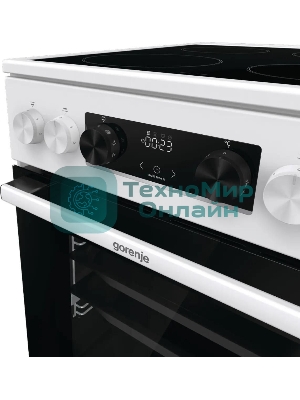 Плита электрическая Gorenje GEC5C42WG белый, конфорок 4 электрических, духовка 70 л, 50 см x 85 см x 59.4 см (без крышки)