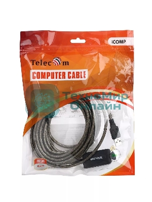Кабель USB2.0-repeater, удлинительный активный <Am-->Af> 5м, Telecom <TUS7049-5M>
