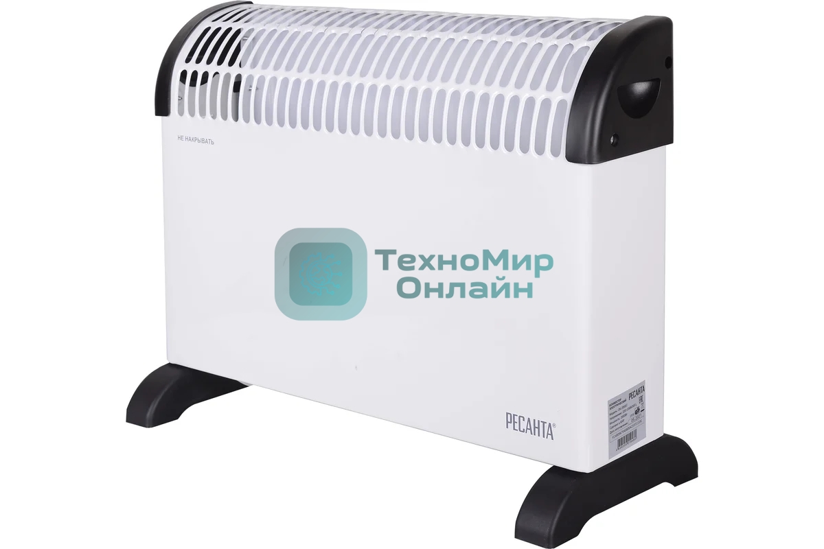 Конвектор электрический Ресанта ОК-2000С белый, 2000 Вт, 25 м2, термостат