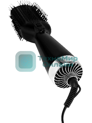 Фен-щётка Starwind SHB 7760 черный/серебристый, 1200 Вт, ионизация