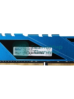 Оперативная память NETAC Shadow, DDR4, 16GB (1x16GB), 3200MHz, CL16, DIMM, с радиаторами, синий