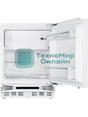 Встраиваемый холодильник Zigmund & Shtain BR 07 X белый однокамерный 95/16 л морозилка сверху, ручное размораживание