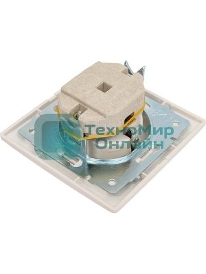 Розетка 1-м СП Мира керам. с заземл. жемчуж. белый перламутр Lezard 701-3030-122