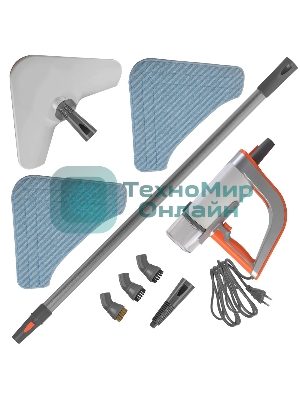 Паровая швабра Endever Odyssey Q-621 белый/оранжевый, 1500 Вт, 0,35 л