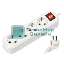 Удлинитель Smartbuy (SBE-16-4-02-ZS) 4 гнз х 2,0 м (16А/3.5 кВт, ПВС 3х1.0)