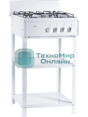 Плита газовая Flama AVG 1402 W белый,щиток, конфорок 4 шт, духовка 50 л, 50 см x 85 см x 58 см