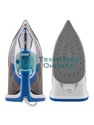 Утюг Endever Delta-231 белый/синий/черный, 3000 Вт, 75 г/мин, 190 г/мин, 480 мл