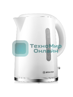 Чайник электрический BRAYER BR6108 1.7 л, 2200 Вт, белый
