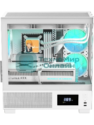 Компьютерный корпус AeroCool/Formula V Line Crystal E1M White, MATX, USB3.0*2, Switch Display Panel