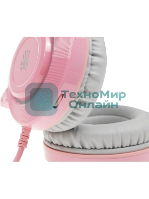 Гарнитура Bloody G521 розовый, проводная