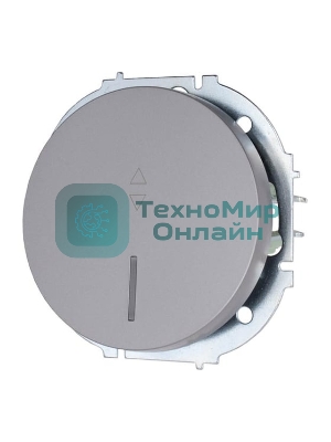 Выключатель проходной 1-кл. LEZARD СП OSEN 10А IP20 с подсветкой, механизм, серый матовый 743-7488-114