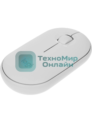 Мышь беспроводная Logitech Pebble M350 белый, 1000 dpi, радиоканал, Bluetooth, USB, кнопки - 3