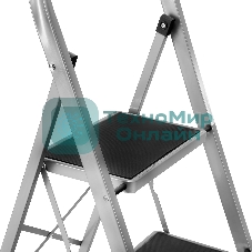 Стремянка стальная Сибртех, 4 широкие ступени 20х30 см с полимерным покрытием