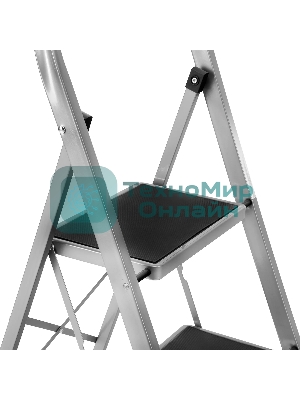 Стремянка стальная Сибртех, 4 широкие ступени 20х30 см с полимерным покрытием