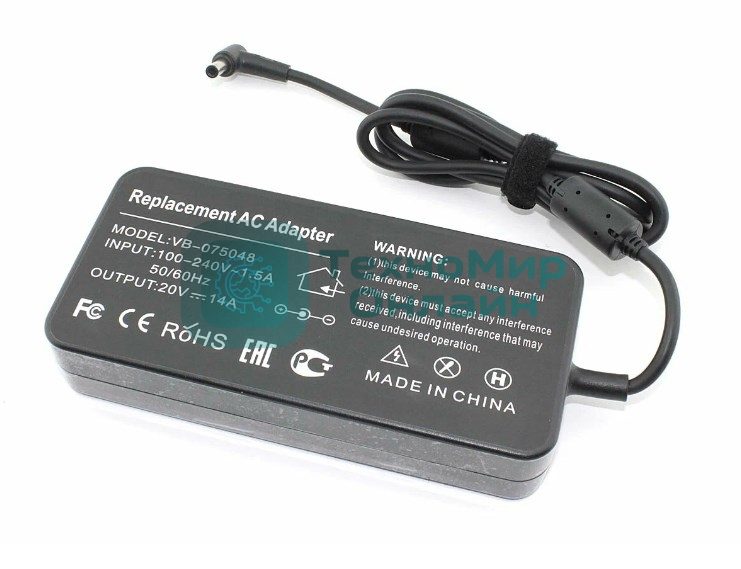 Блок питания (сетевой адаптер) для ноутбуков Asus 20V 14A 6,0*3,7mm 280W, OEM