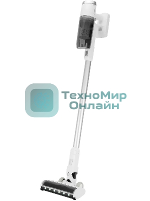 Пылесос вертикальный Hyundai HYV-S5550 белый/серебристый, питание от аккумулятора, 100 Вт, уборка сухая, пылесборник 0.5 л