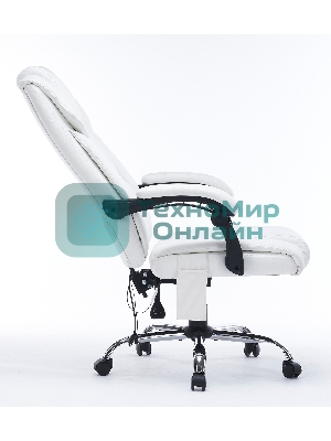 Кресло Cactus CS-CHR-OC02M-WT белый, экокожа