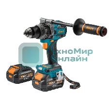 Дрель-шуруповерт Bort BAB-21Ix2Li-XDK, 18 В, 4 Ач, 150 Нм, бесщеточный, ударная