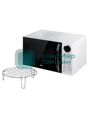 Микроволновая печь BBK 23MWG-930S/BW белый/черный, 23 л, 900 Вт, переключатели - сенсор